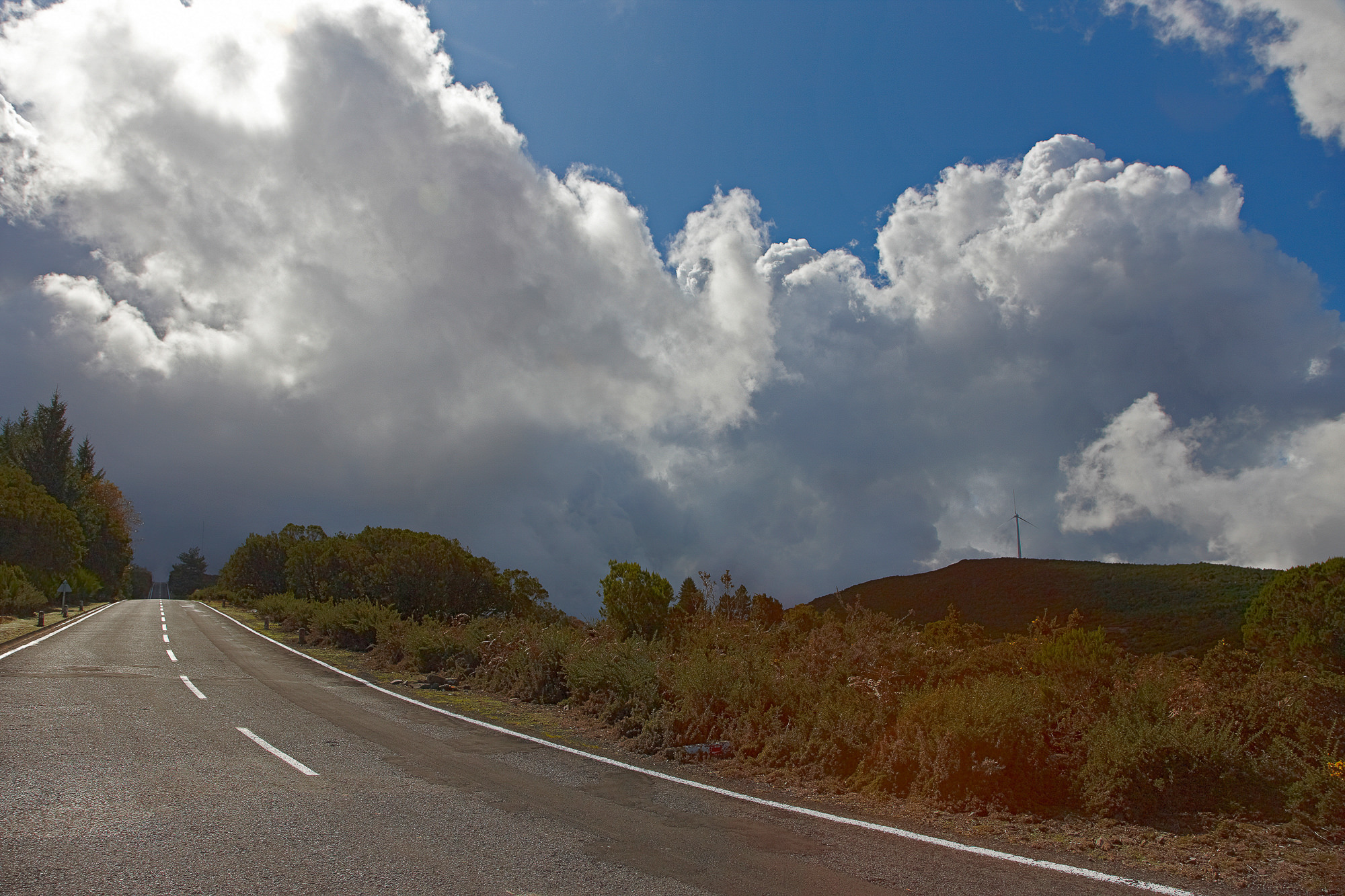 Road across the country in November